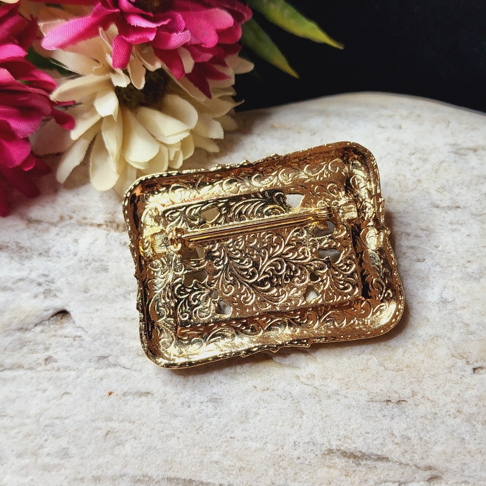 Vintage Rectangular Brooch - image 7